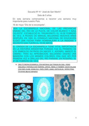 18 De Mayo-Día de la escarapela-Actividad