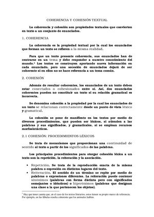 Coherencia Y Cohesión