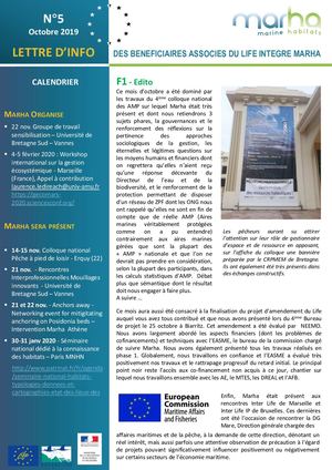 Lettre d'info des bénéficiaires associés Marha #05 Octobre 2019