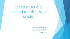 Esami Di Scuola Secondaria Di Primo Grado