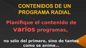 Microprograma radial - conceptos