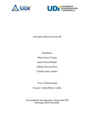 Trabajo Epistemología