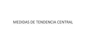 Tendencia Central