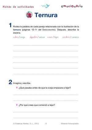 Ficha Emocionario 01 Ternura