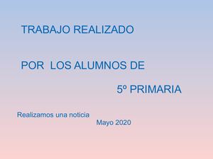 Noticias 5º Primaria