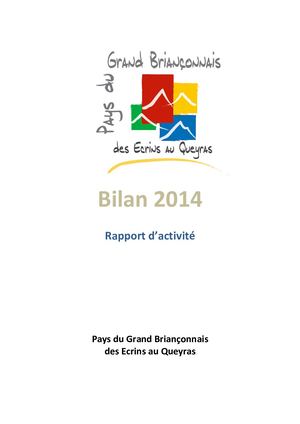Bilan Activités Pgb 2014