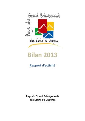 Bilan Activités Pgb 2013