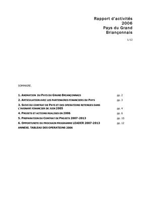 Rapport Activ Pays Grd Brian 2006