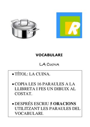 Vocabulari Cuina
