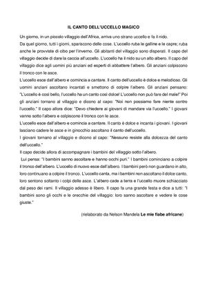 iL CANTO DELL'UCCELLO MAGICO