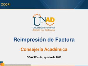 Unad Reimpresión Factura