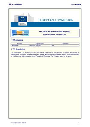 Ejemplo 'TIN' EU EUROPEAN COMISSION