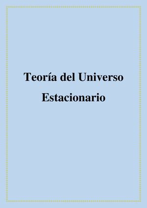 Teoría Del Universo Estacionario