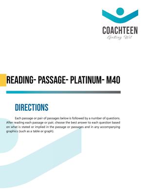 M40 - Reading - Platinum - Passage