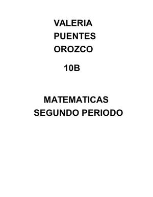Matematicas Segundo Periodo