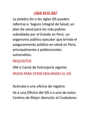 SIS Y COMO SE PUEDE ACCEDER A ELLA