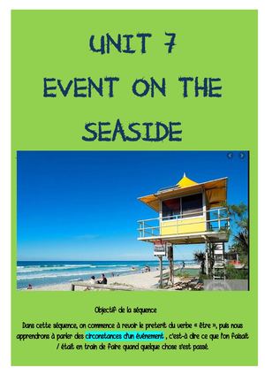 Unit 7 Event On The Seaside