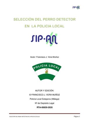 SELECCIÓN DEL PERRO DETECTOR