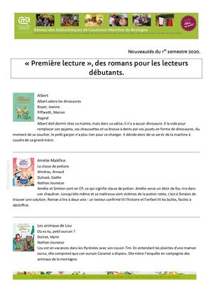 Première Lecture Nvtés 1er Semestre 2020