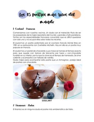 Los 15 Postres Más Ricos Del Mundo