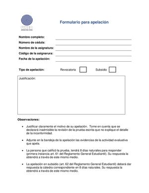 Formulario Apelacion Estudiante