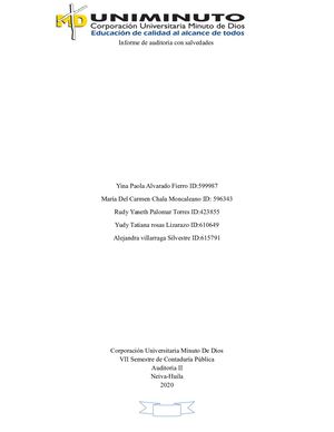 Informe De Auditoría Con Salvedades