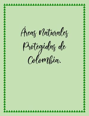 ÁReas Naturales Protegidas De Colombia