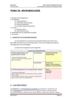 Tema  Microbiología