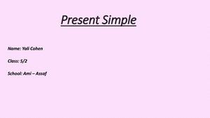 מצגת הווה פשוט Pdf