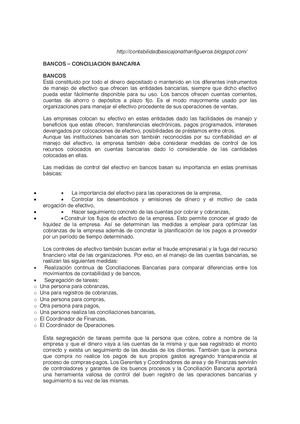 Banco Conciliación Bancaria