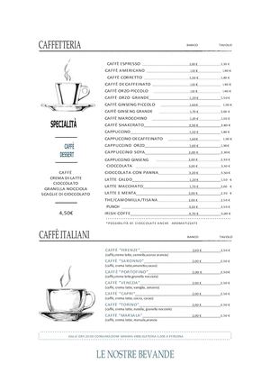 Menu Caffe Visconti New 2020