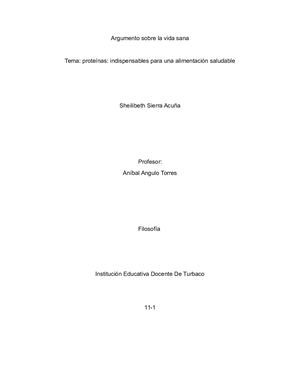 Argumento Sobre La Vida Sana, Sheily