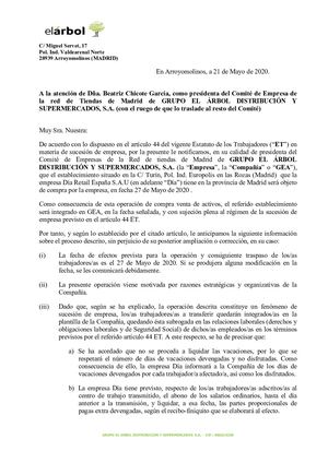 Comunicación A Gea Subrogación