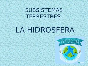 La Hidrosfera