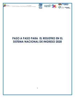 OPSU 2020 Manual de inscripción
