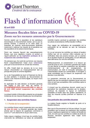 Tax Alert - Mesures Fiscales COVID 19