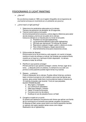 Fisiogramas O Light Painting