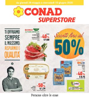 Volantino Conad Superstore Liguria Nord Ovest 28 Maggio 10 Giugno 2020