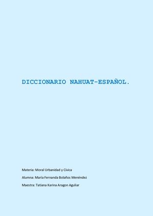 Diccionario Nahuat Convertido