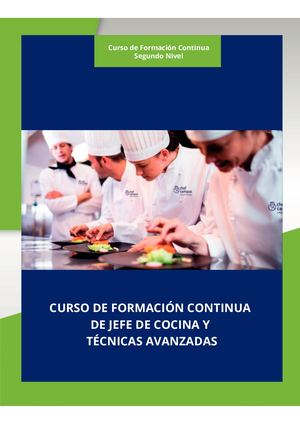 Módulo Del Curso De Formación Superior De Chef Profesional