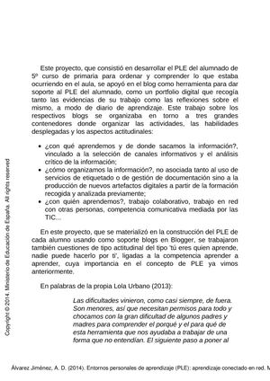 Entornos Personales De Aprendizaje (Ple) Aprendizaje Conectado En Red (Pag 151 164)