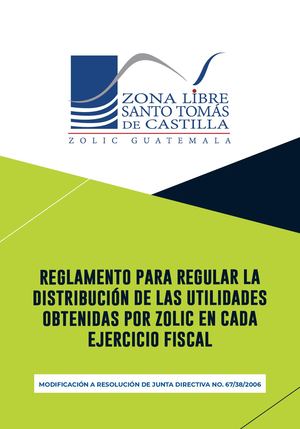 Reglamento Para Regular La Distribución De Utilidades