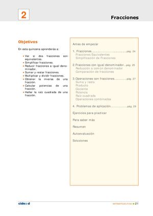 Fracciones     2esoquincena2