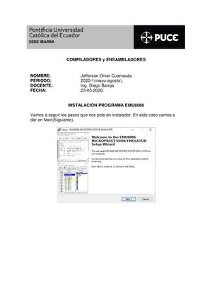 Instalación Emu8086