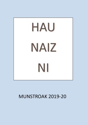 HAU NAIZ NI (munstroak)