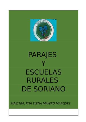Parajes y Escuelas Rurales de Soriano