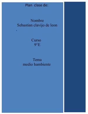 Plan De Clase