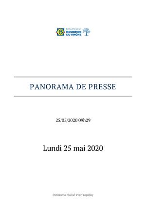 Panorama De Presse Du 21 Au 25 Mai 2020