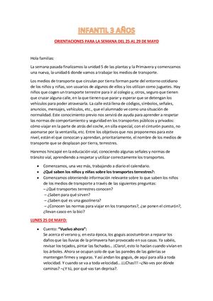 Tareas Infantil 25 Al 29 Mayo