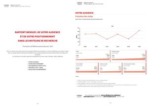 Prestation SEO, exemple de rapport mensuel